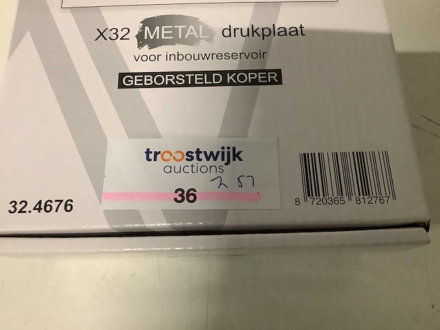 Wb - x32 metal - drukplaat voor inbouwreservoir (2x) - afbeelding 3 van  3
