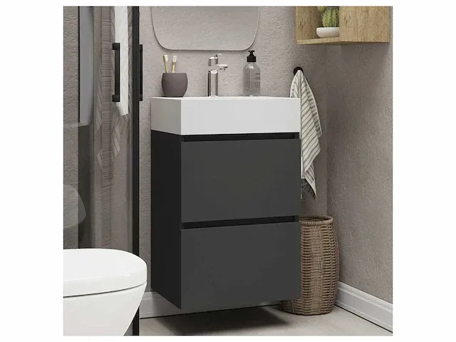 Wb xellanz - 38.4303 - mini onderkast met 2 laden en wastafel. - afbeelding 1 van  5