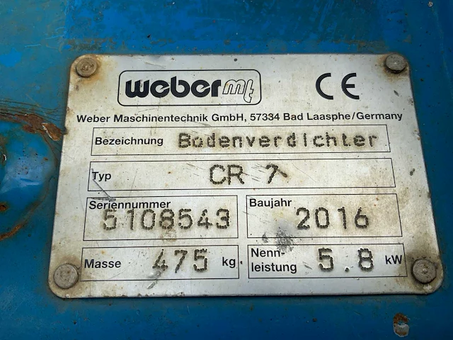 Weber cr 7 trilplaat - afbeelding 6 van  6