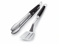 Weber premium barbecue-kookgerei roestvrij staal 2 stuks zwart