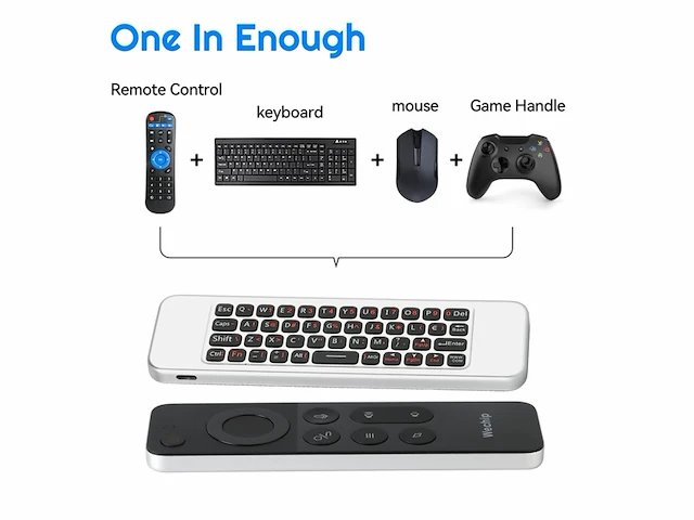 Wechip w3 air mouse 4in1 w3 voice remote 2.4g draadloze afstandsbediening voor nvidia shield/android tv box/pc/projector/htpc/allesineen pc - afbeelding 3 van  4