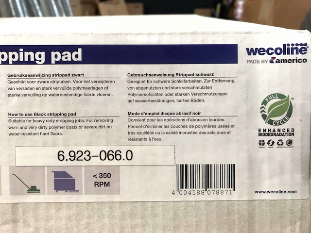 Wecoline black striping pad 15 inch (5x) - afbeelding 3 van  3