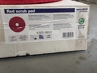 Wecoline red scrub pad 17 inch (5x) - afbeelding 3 van  3