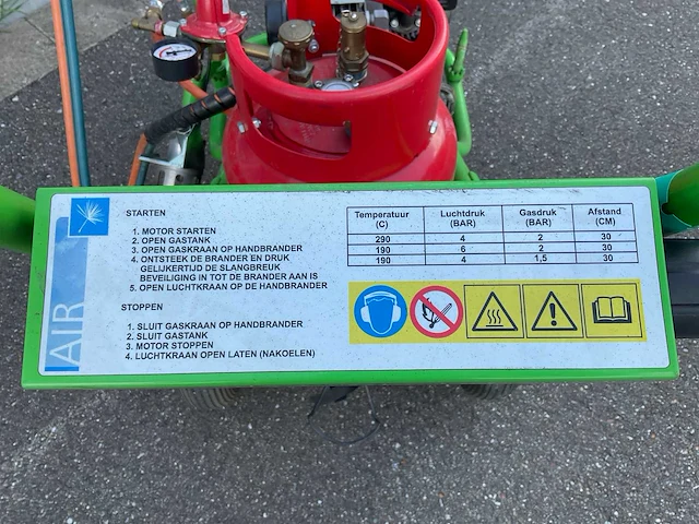 Weed control air hand trolly onkruidbrander - afbeelding 3 van  12
