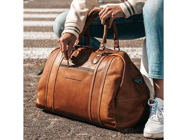 Weekendtas chesterfield, kiel, cognac - afbeelding 3 van  8