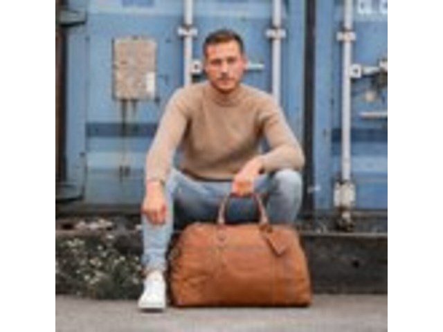 Weekendtas chesterfield, kiel, cognac - afbeelding 4 van  8