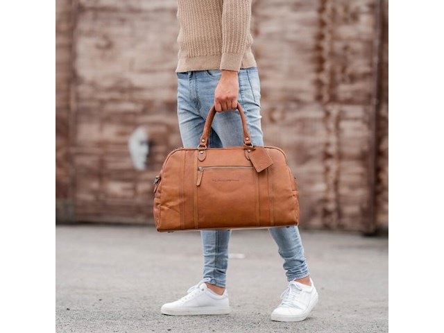 Weekendtas chesterfield, kiel, cognac - afbeelding 5 van  8