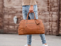 Weekendtas chesterfield, kiel, cognac - afbeelding 5 van  8