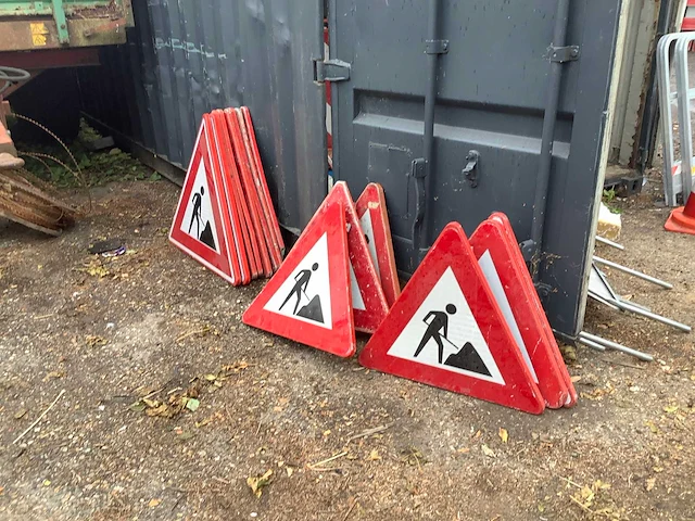Wegwerkzaamheden borden (14x) - afbeelding 1 van  5