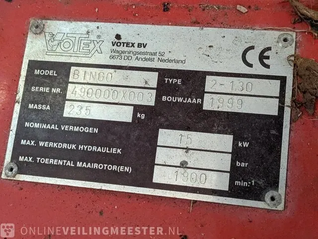 Weidebloter votex, bingo 2-130, 1999 - afbeelding 12 van  12