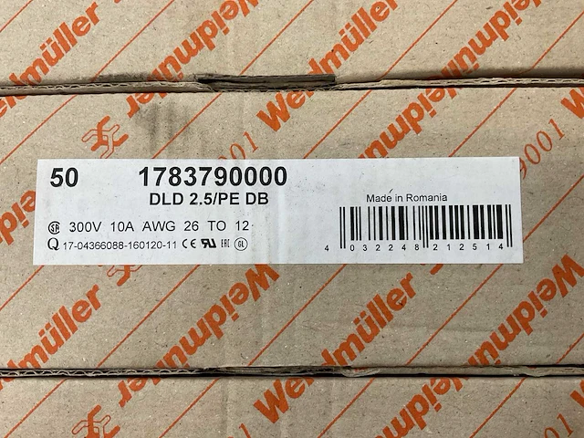 Weidmüller dld 2.5/pe db doos á 50 stuks sensor/aktorklemmen (3x) - afbeelding 2 van  2