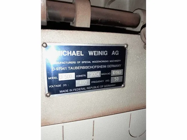 Weinig - u 500 - vierzijdige profileer- en schaafmachine - afbeelding 5 van  5