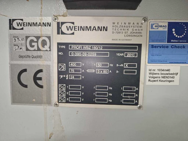 Weinmann - 2010 - wbz 160/12 - zaagautomaat - afbeelding 15 van  22