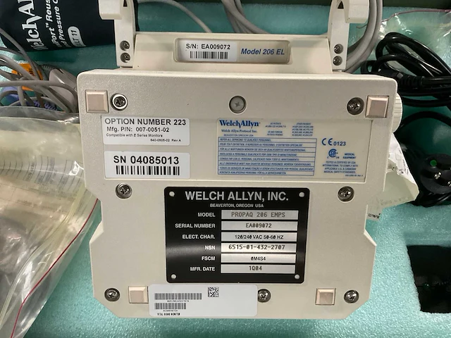 Welch allyn model 206el vital signs monitor - afbeelding 4 van  5