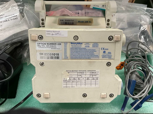 Welch allyn model 206el vital signs monitor - afbeelding 5 van  7