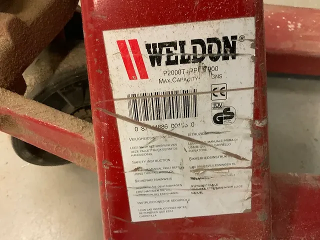 Weldon hand hydraulische palletwagen - afbeelding 2 van  4