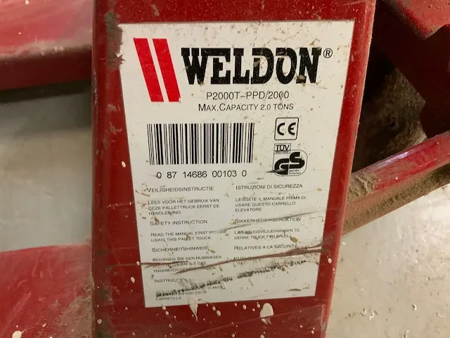 Weldon hand hydraulische palletwagen - afbeelding 3 van  4