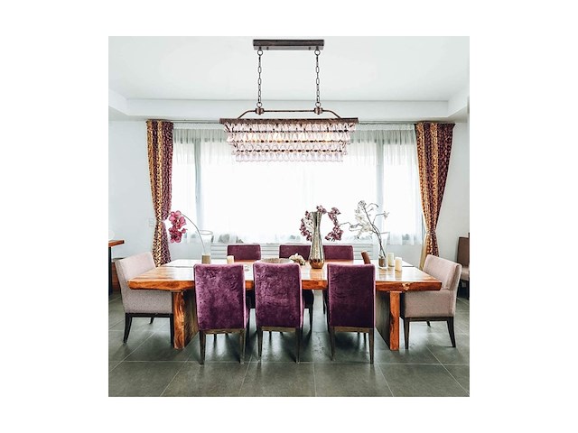 Wellmet kristallen hanglamp 6 lichten moderne kroonluchter kristal zilver 50 cm - afbeelding 4 van  6