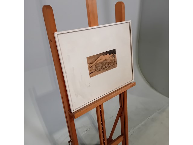 Werk op papier, a .a. brouwer, liggend figuur, 1980 - afbeelding 2 van  8