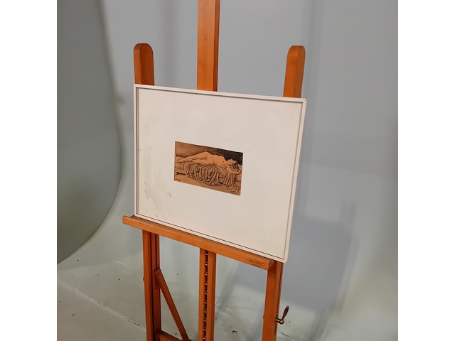 Werk op papier, a .a. brouwer, liggend figuur, 1980 - afbeelding 3 van  8