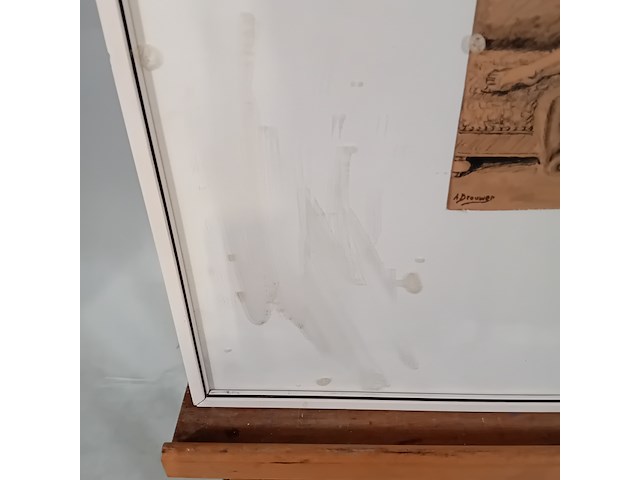 Werk op papier, a .a. brouwer, liggend figuur, 1980 - afbeelding 6 van  8