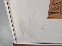 Werk op papier, a .a. brouwer, liggend figuur, 1980 - afbeelding 6 van  8