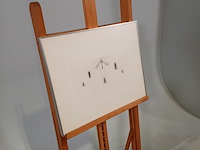 Werk op papier/aquarel, jan hensema, insekten, 1982 - afbeelding 2 van  9