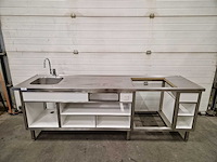 Werkbank - wastafel - buitenkeuken - 250 cm - afbeelding 2 van  2