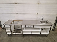 Werkbank - wastafel - buitenkeuken - 250 cm - afbeelding 2 van  3