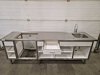 Werkbank - wastafel - buitenkeuken - 250 cm - afbeelding 3 van  3