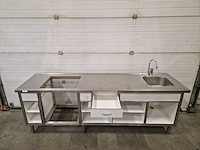 Werkbank - wastafel - buitenkeuken - 250 cm - afbeelding 2 van  2