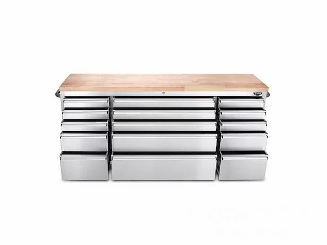 Werkbank deluxe rvs 72 inch 15 drawers - afbeelding 3 van  7