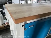 Werkbank eurokraft, blauw/grijs - afbeelding 3 van  13