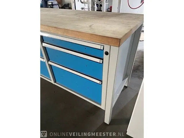 Werkbank eurokraft, blauw/grijs - afbeelding 4 van  13