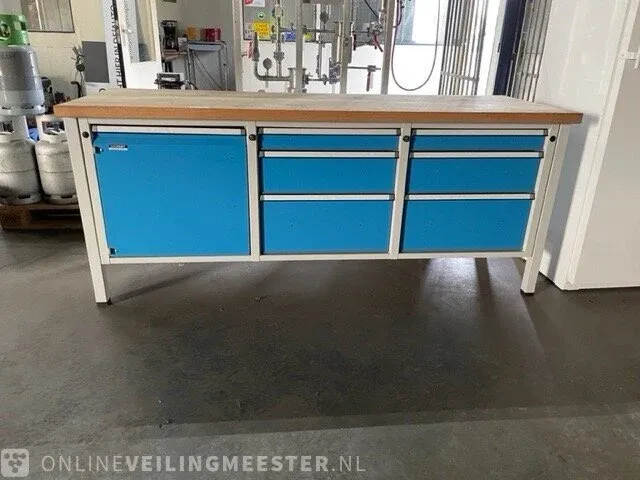 Werkbank eurokraft, blauw/grijs - afbeelding 1 van  13