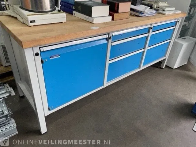 Werkbank eurokraft, blauw/grijs - afbeelding 6 van  13