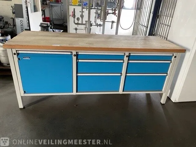 Werkbank eurokraft, blauw/grijs - afbeelding 8 van  13