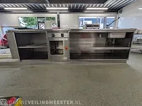 Werkbank met wok unit en wastafel therma