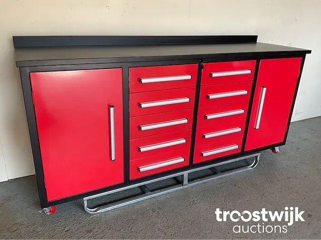 Werkbank sw-12 dd industrial red - afbeelding 1 van  9