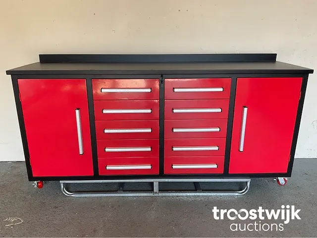 Werkbank sw-12 dd industrial red - afbeelding 2 van  9