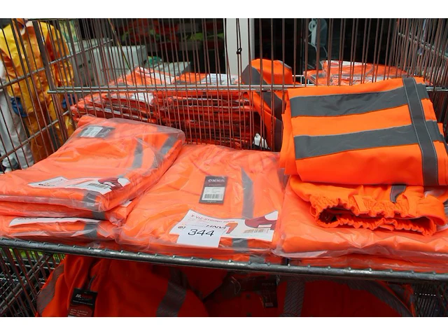 Werkbroeken oxxa x-viz strong fluoriserend oranje 10 stuks . let op; excl. draadmand - afbeelding 1 van  2