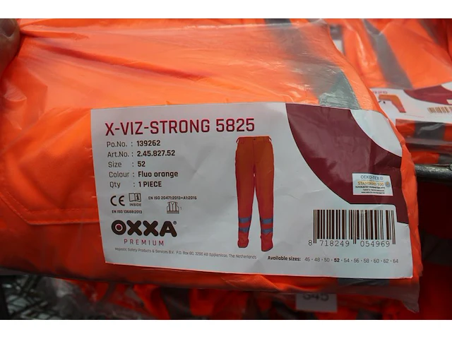 Werkbroeken oxxa x-viz strong fluoriserend oranje 10 stuks . let op; excl. draadmand - afbeelding 2 van  2