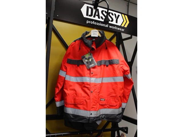 Werkjas dassy maat xxl met reflecterende banen. - afbeelding 2 van  2