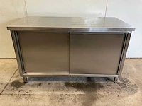 Werkkast rvs - dubbele schuifdeur - afbeelding 2 van  8