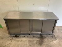 Werkkast rvs - vierdelige schuifdeur - afbeelding 3 van  9