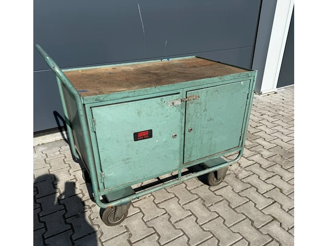 Werkplaats kast met wielen, en gedore kisten, gedore - afbeelding 6 van  11