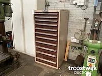 Werkplaats ladenkast met inhoud