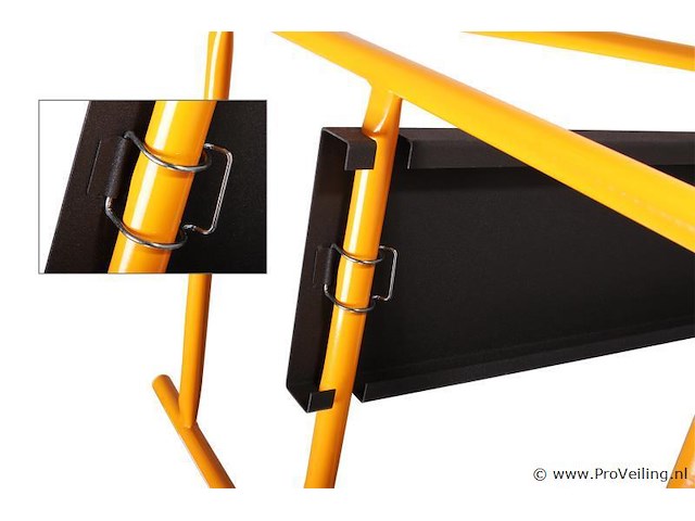 Werkplatform hoog model zwart hoog - afbeelding 3 van  5