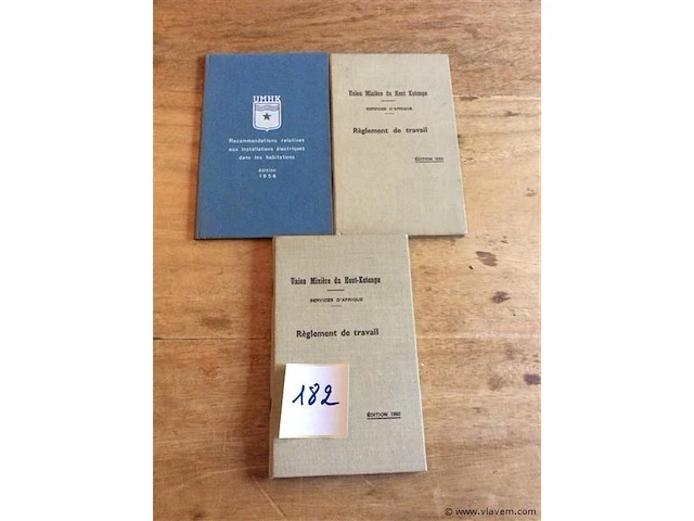 Werkreglementen union minière - afbeelding 1 van  2
