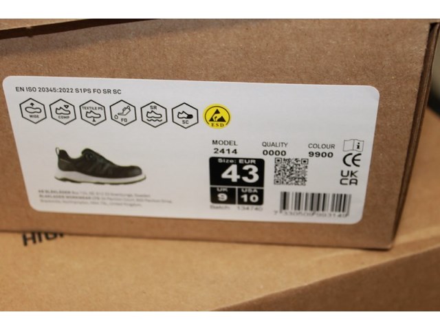 Werkschoen blaklader mt 43 zwart - afbeelding 3 van  5